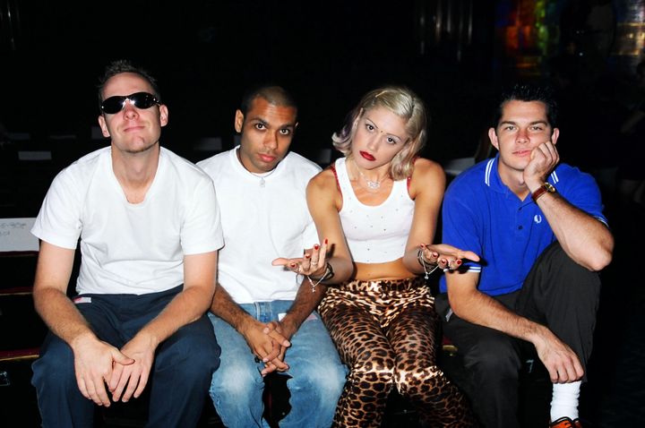 Tom Dumont, Tony Kanal, Gwen Stefani and Adrian Young of No Doubt.