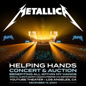 HAGAR, SATRIANI, ANTHONY And ARONOFF To Perform At METALLICA's 'Helping Hands Concert & Auction'