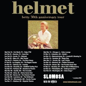 HELMET Announces 'Betty' 30th-Anniversary North American Tour For February/March 2025