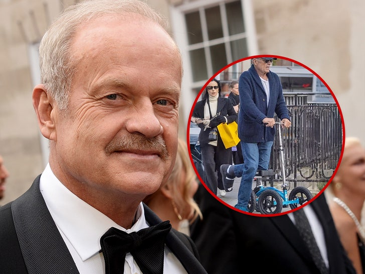 kelsey grammer broken leg foot boot