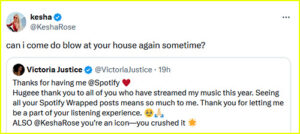 Kesha tweet to Victoria Justice