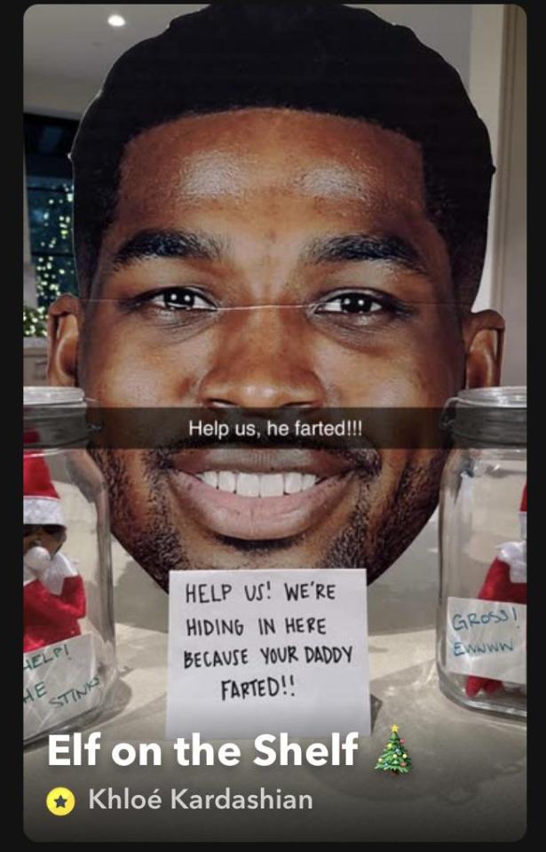 Khloe Kardashian shared this Snapchat post featuring her ex Tristan Thompson