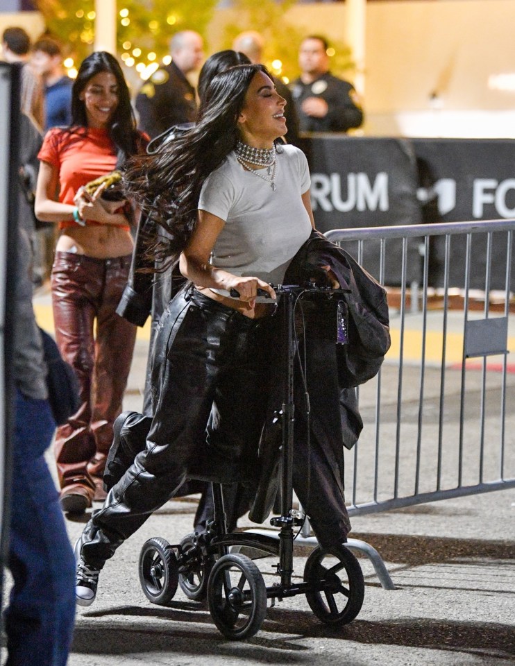 Kim Kardashian used her trusty scooter at a Billie Eilish gig last night