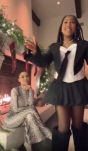 Kim Kardashian has been slammed after North West's Christmas Eve outfit was shared online