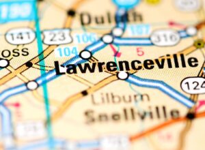 Map of Lawrenceville, Georgia