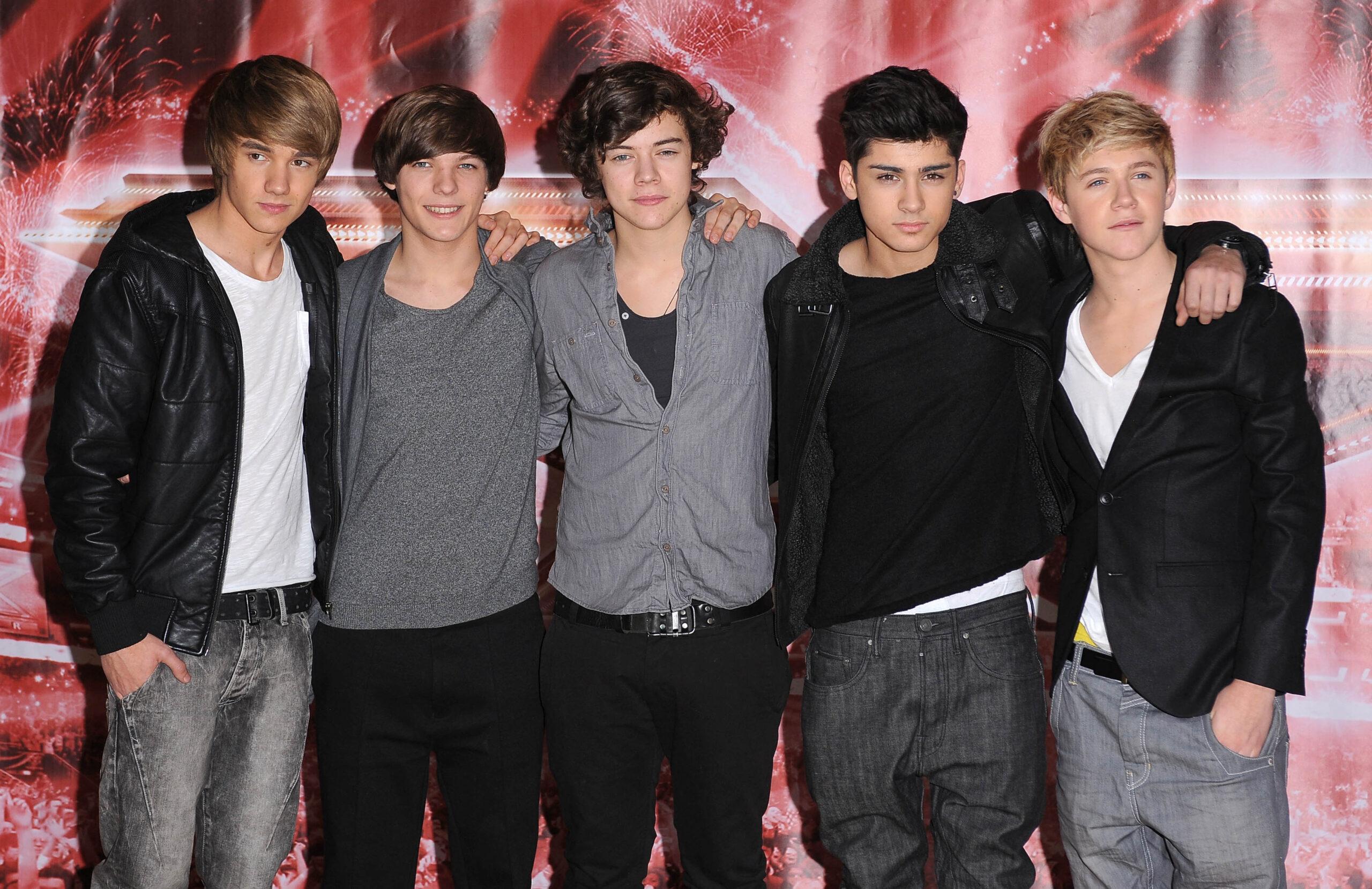 Niall Horan, Harry Styles, Zayn Malik, Liam Tomlinson and Liam Payne The Brit Awards 2012 arrivals