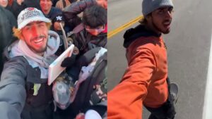 Man spends 75 days skateboarding from LA to NY in viral saga