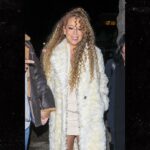 Mariah Carey enjoys a meal at Catch Steak in Aspen