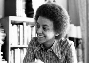 Nikki Giovanni pictured at Jackson State College in 1973.