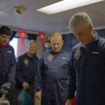 L-R Ill-fated Titan crew members Shahzada Dawood, Suleman Dawood, Paul-Henri Nargeolet, Hamish Harding, and OceanGate founder/Titan submersible pilot Stockton Rush