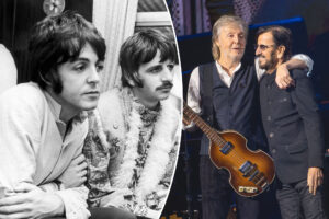 Paul McCartney, Ringo Starr have surprise reunion at London concert