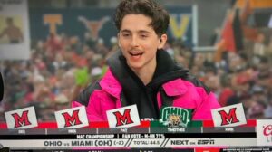 timothee chalamet on college gameday