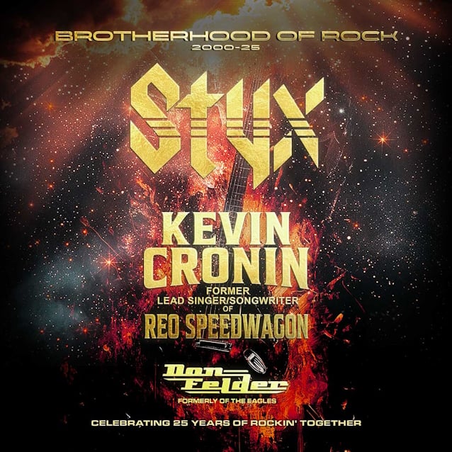 STYX, KEVIN CRONIN And DON FELDER Announce 'Brotherhood Of Rock' 2025 Tour