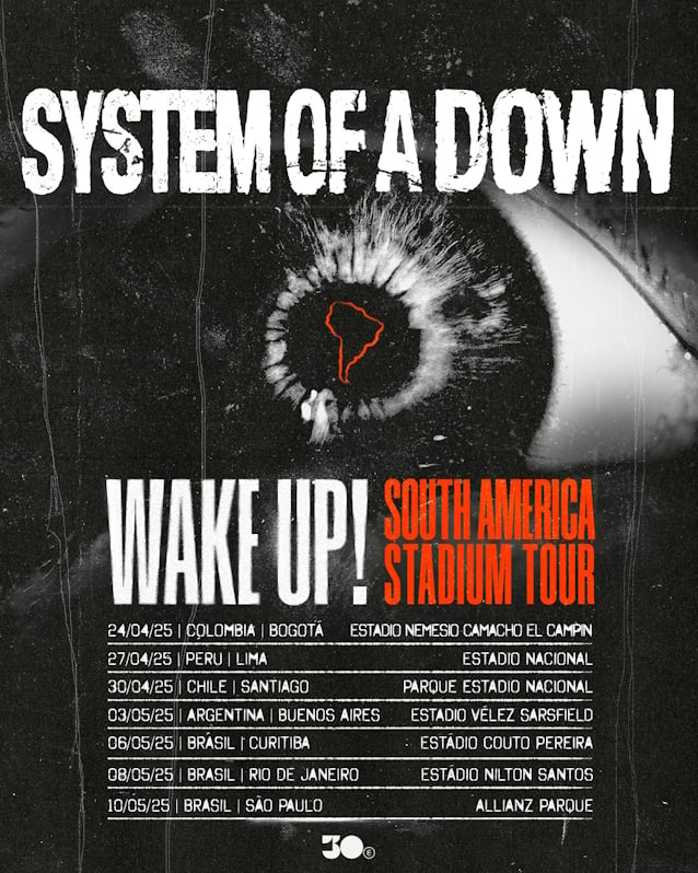 SYSTEM OF A DOWN Announces Spring 2025 South American Stadium Tour