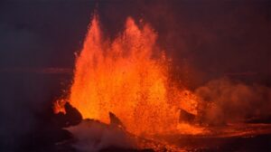 volcano in water