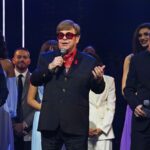 Elton revealed on stage that he had lost his eyesight