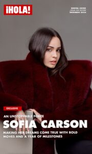 SOFIA CARSON ¡HOLA! USA DIGITAL COVER