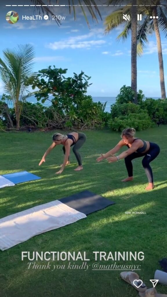 Surfer Coco Ho in Two-Piece Workout Gear Says "J’adore Hossegor"