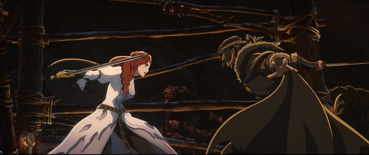 The Lord of the Rings The War of the Rohirrim anime movie trailer hera and wulf fighting