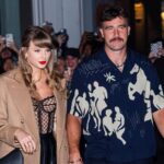 Singer Taylor Swift, left, and NFL star Travis Kelce enjoy a night out in New York in October.