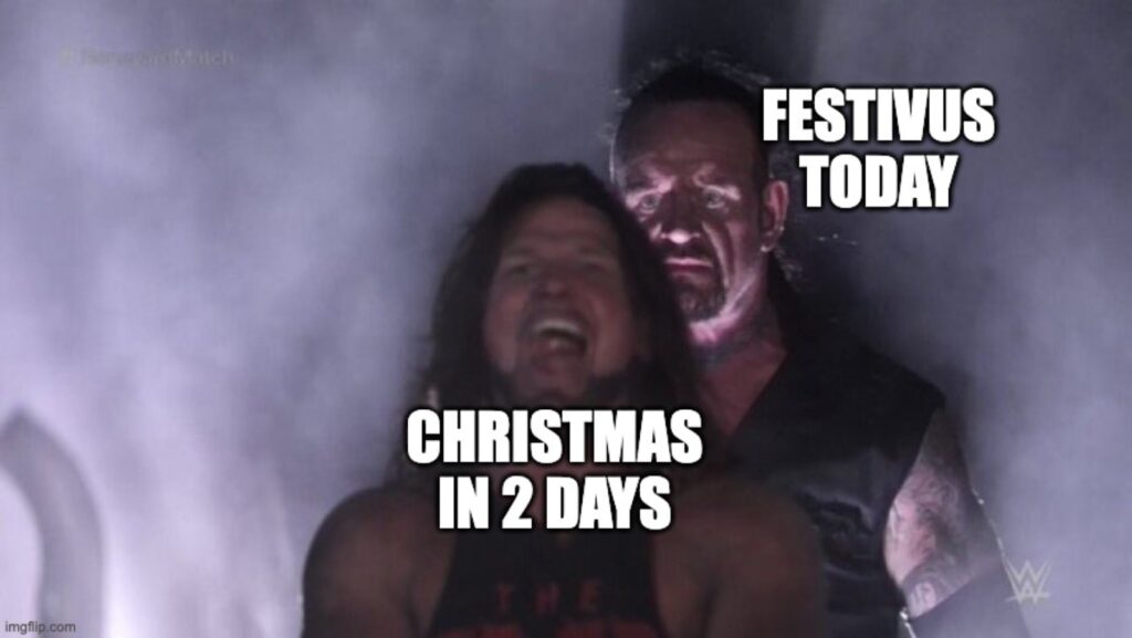 Festivus vs Christmas meme