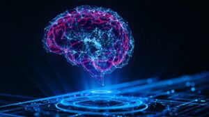 Digital Brain Hologram Hud Artificial intelligence AI machine