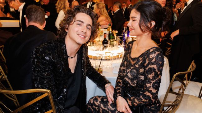 kylie jenner admiring timothee chalamet