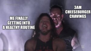 best meme about the Undertaker and cheeseburgers