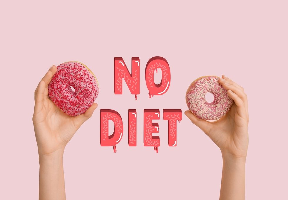 Banner,For,International,No,Diet,Day,With,Delicious,Donuts