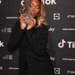 Uche Natori wins the Fashion and Beauty Award at the UK TikTok Awards Ceremony on December 03, 2024 in London