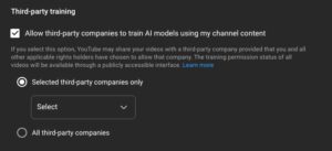 YouTube AI opt-in feature