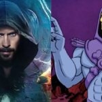 Jared Leto in Morbius and Skeletor in Masters of the Universe cartoon.