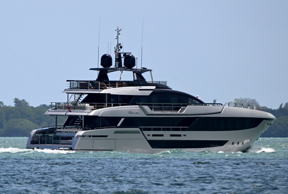 The family's Beckhams’ £5million boat was moored off Miami