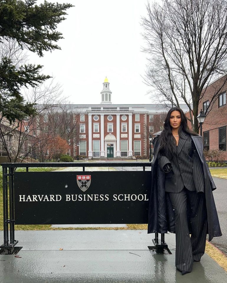 Kim Kardashian posts photos from her trip to Harvard Business School