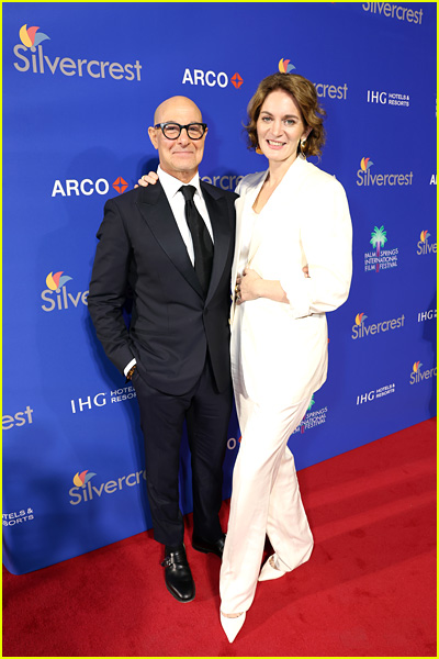 Stanley Tucci and Felicity Blunt at the Palm Springs International Film Awards