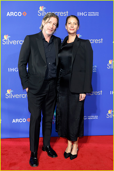 Edward Burns and Christy Turlington at the Palm Springs International Film Awards