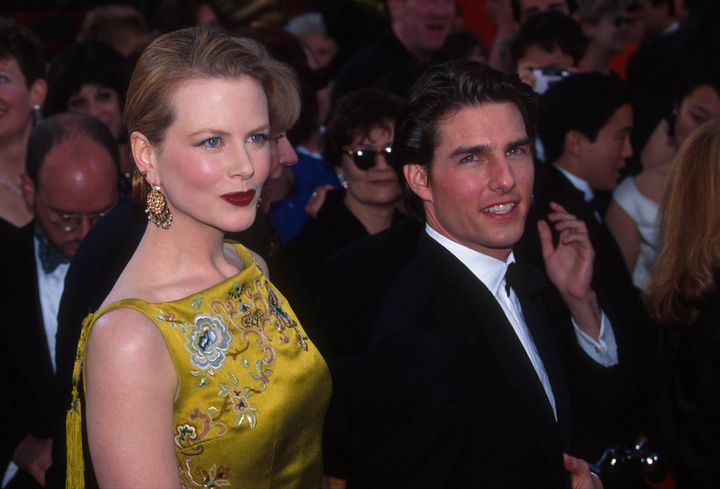 Actor Tom Cruise and then wife actress Nicole Kidman attend the Academy Awards March 24, 1997 in Los Angeles, CA.