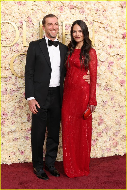 Jordana Brewster and husband Mason Morfit at the Golden Globes