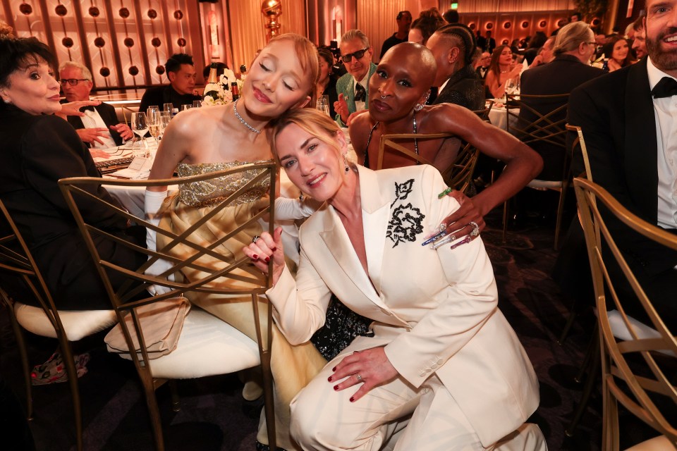 Kate Winslet with Ariana Grande and Cynthia Erivo