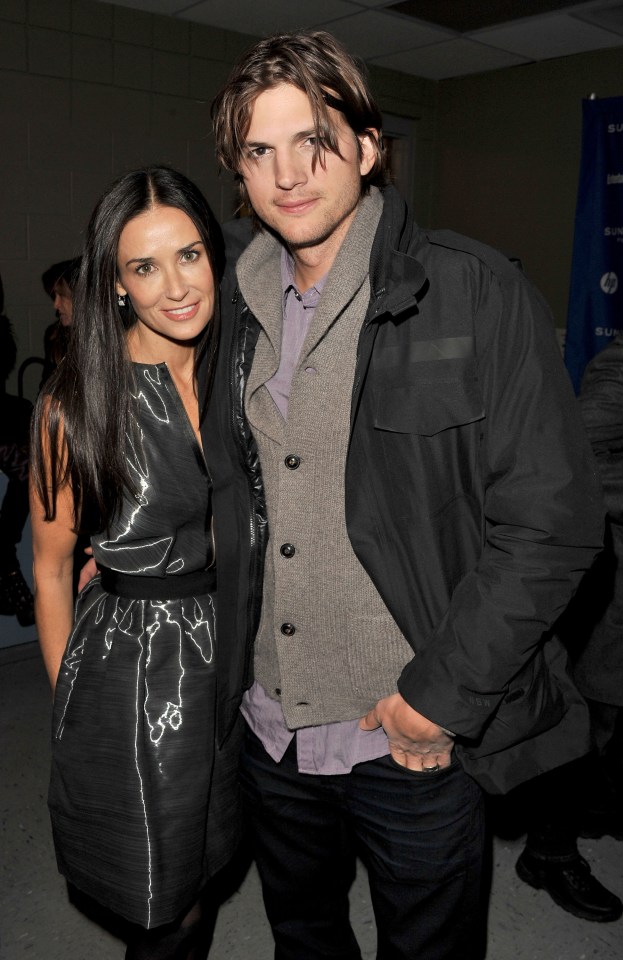 Demi with her third ex-husband Ashton Kutcher