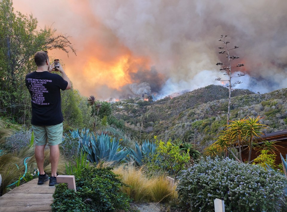 The Hills star's family home he shares with wife Heide caught fire in the LA wildfires