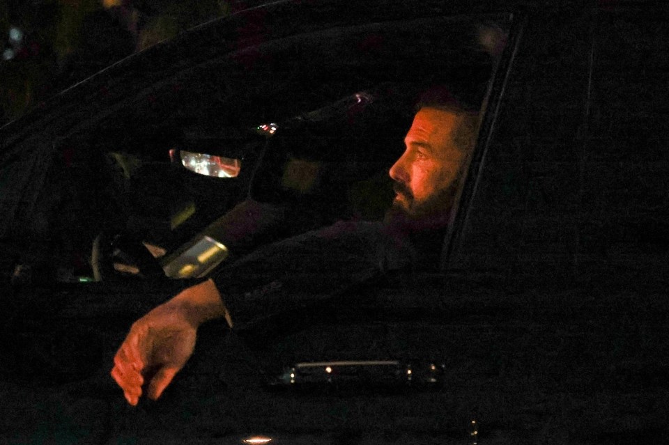 Actor Ben Affleck drives through Los Angeles as the fires rage