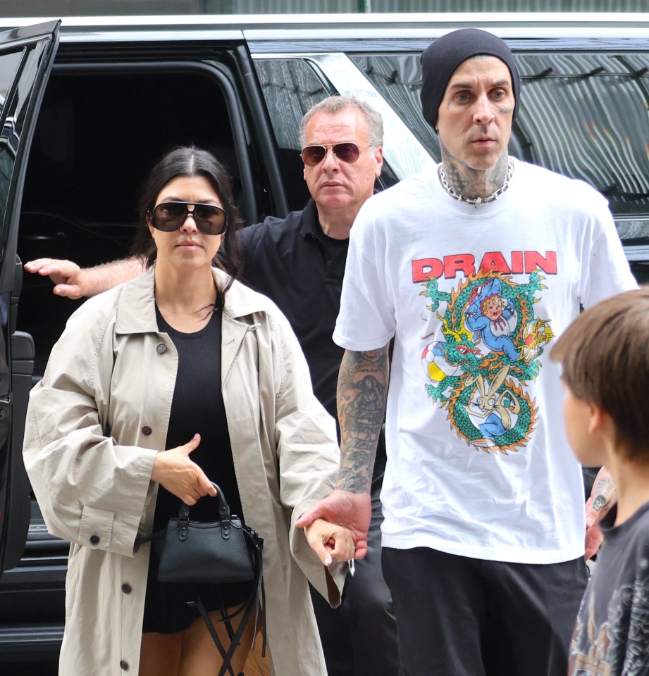 Kourtney and husband Travis Barker had lunch at Spicy Moon restaurant in The West Village, New York on July 22