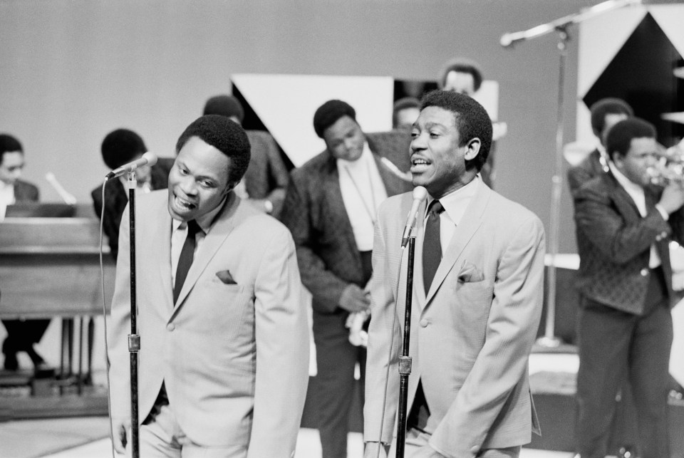 American soul and R&B duo Sam & Dave perform on the Stax Records ‘Gettin’ It All Together’ television special in New York City in 1969