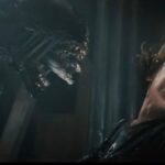 A xenomorph roars at Cailee Spaeny in Alien: Romulus.