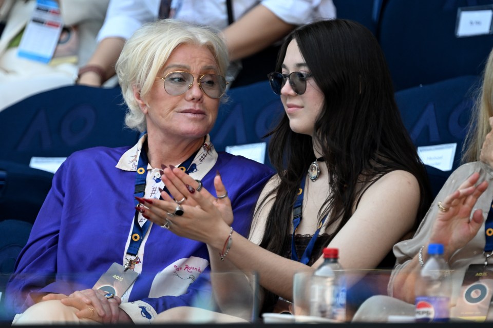 Deborra-Lee Furness and her daughter Ava Eliot Jackman at the Australian Open.