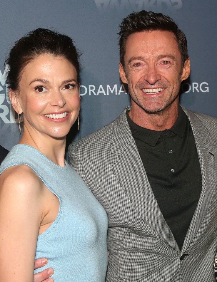 Sutton Foster and Hugh Jackman at the Drama League Awards.