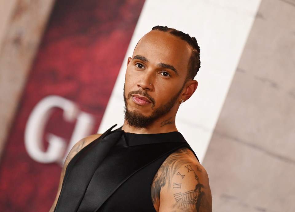 Lewis Hamilton at the Gladiator II premiere.