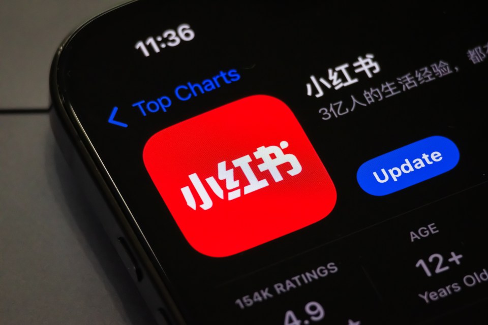 Xiaohongshu app screen on a smartphone.