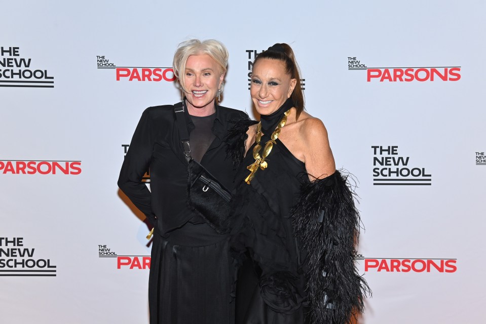 Deborra-Lee Furness and Donna Karan at the Parsons Benefit.